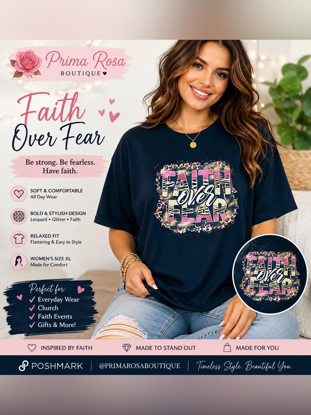 Faith over fear graphic tee